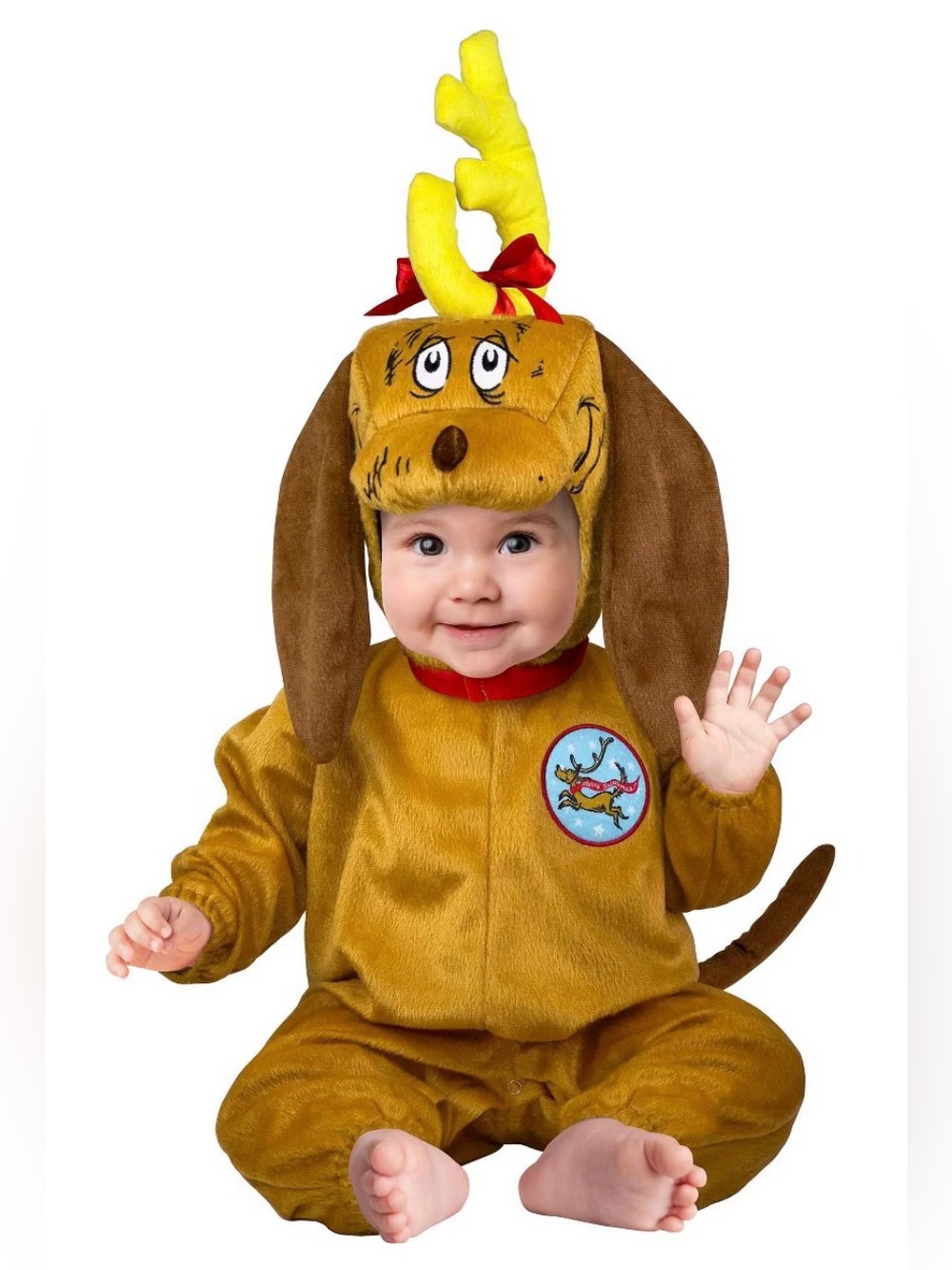 NEW Dr. Seuss Max Infant Baby Costume 6–12 months Brown Plush Jumpsuit with Hood